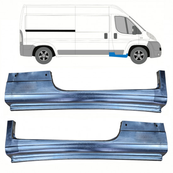 Réparation bas de caisse de porte avant pour Fiat Ducato 2006-2014 / Gauche+Droit / Ensemble 12982