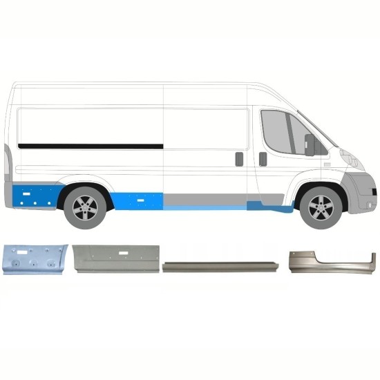 Ensemble de panneaux de réparation pour Peugeot Boxer 2006-2026 / Droite 16803