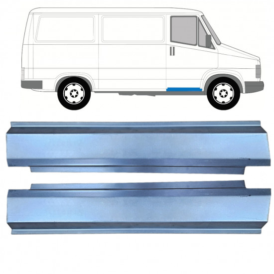 Réparation bas de caisse de porte avant pour Fiat Ducato / C25 / J5 1981-1994 / Gauche+Droit / Ensemble 9804