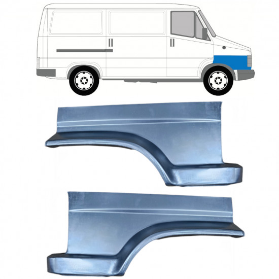 Panneau de réparation de l’aile avant pour Fiat Ducato / C25 / J5 1990-1994 / Gauche+Droit / Ensemble 9819