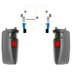 Coin du pare-chocs arrière pour Peugeot Boxer 1994-2002 / Gauche+Droit / Ensemble 14113