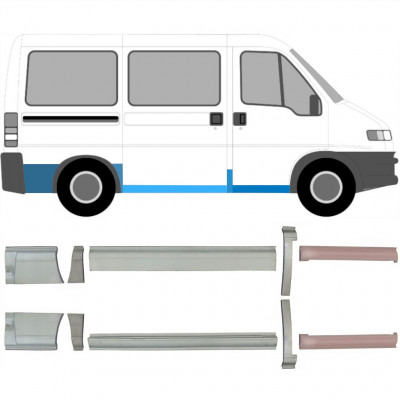 Réparation bas de caisse + passage de roue arrière pour Fiat Ducato Boxer Relay 1994-2006 / Ensemble 5087