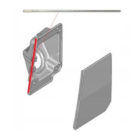 Axe de charnière de trappe à carburant pour Fiat Ducato 2006-2014 15137