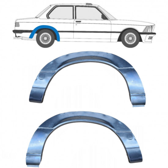 Panneau de réparation arc d'aile arrière pour BMW 3 E21 1975-1984 / Gauche+Droit / Ensemble 6411