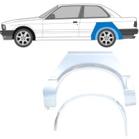 Panneau de réparation arc d'aile arrière intérieur + extérieur pour BMW 3 E30 1987-1994 / Gauche / Ensemble 10852
