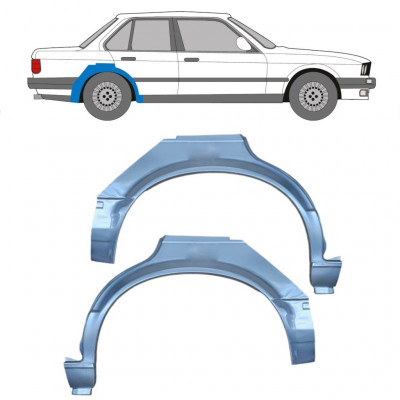 Panneau de réparation arc d'aile arrière pour BMW 3 E30 1982-1987 / Gauche+Droit / Ensemble 6391