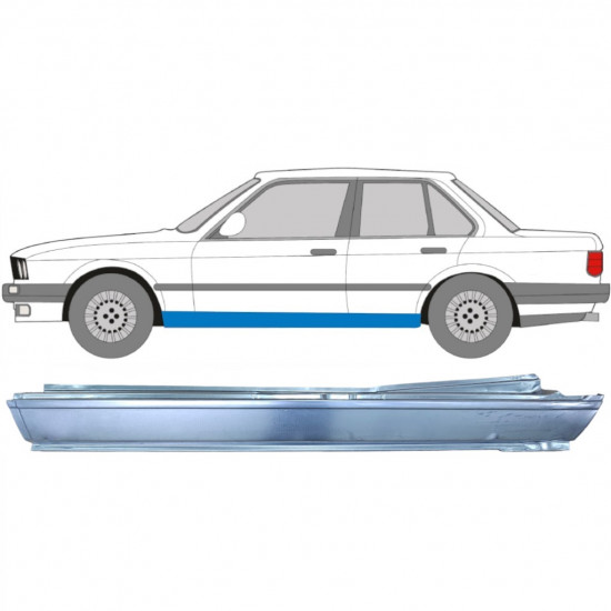 BMW 3 E30 1982-1994 4-PORTE PLEIN PANNEAU DE RÉPARATION DU SEUIL / GAUCHE