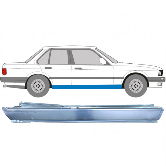 BMW 3 E30 1982-1994 4-PORTE PLEIN PANNEAU DE RÉPARATION DU SEUIL / DROIT
