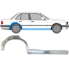 Panneau de réparation du seuil + arc d'aile arrière pour BMW 3 E30 1982-1987 / Droite / Ensemble 11237