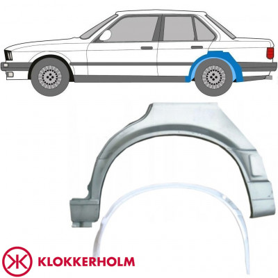 BMW 3 E30 1987-1994 4 PORTE PASSAGE DE ROUE ARRIÈRE INNER + EXTERIEUR / SET / GAUCHE