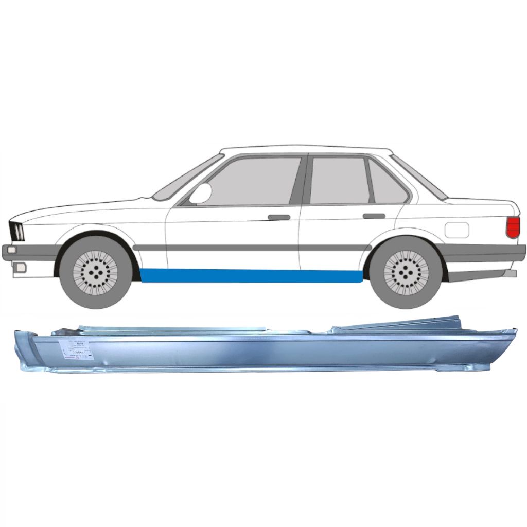 BMW 3 E30 1982-1994 4-PORTE PLEIN PANNEAU DE RÉPARATION DU SEUIL / GAUCHE