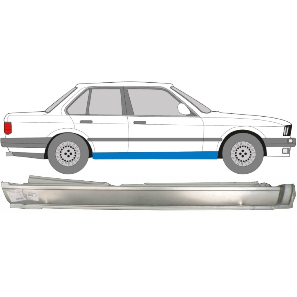 BMW 3 E30 1982-1994 4-PORTE PLEIN PANNEAU DE RÉPARATION DU SEUIL / DROIT