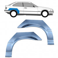 Panneau de réparation arc d'aile arrière pour BMW 3 E36 / Gauche+Droit / COMPACT / Ensemble 5500