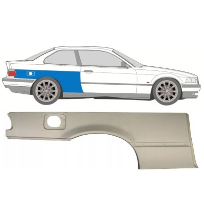 Panneau de réparation arc d'aile arrière pour BMW 3 E36 1990-2000 / Droite / COUPE 16383