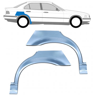 Panneau de réparation arc d'aile arrière pour BMW 3 E36 1990-2000  / Gauche+Droit / SEDAN / Ensemble 6393