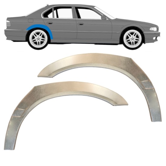 Panneau de réparation arc d'aile arrière pour BMW 7 E38 1994-2001 / Gauche+Droit / Ensemble 14832