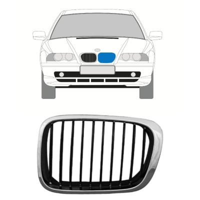 Grille de calandre pour BMW 3 E46 1998-2006 / Gauche 16300
