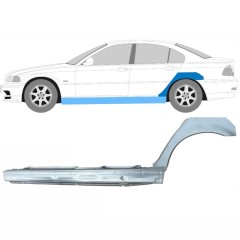 Panneau de réparation du seuil + arc d'aile arrière pour BMW 3 E46 1998-2006 / Gauche / Ensemble 11244