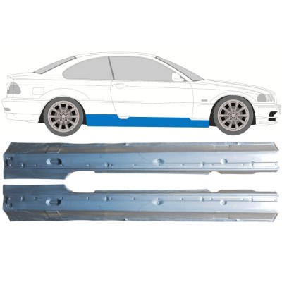 Panneau de réparation du seuil pour BMW 3 E46 1998-2006 / Gauche+Droit / COUPE / Ensemble 16814