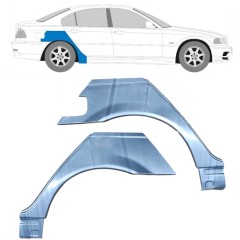 Panneau de réparation arc d'aile arrière pour BMW 3 E46 1998-2006 / Gauche+Droit / Ensemble 6204