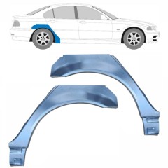Petit panneau de réparation arc d'aile arrière pour BMW 3 E46 1998-2006 / Gauche+Droit / Ensemble 6203