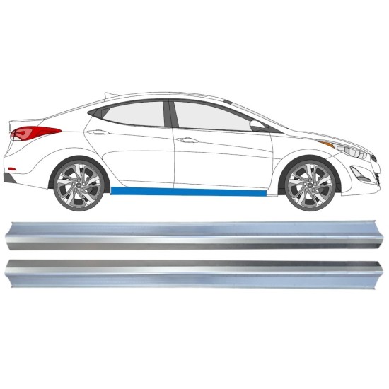 Réparation bas de caisse pour Hyundai Elantra 2010-2015 / Gauche+Droit / Ensemble 14936