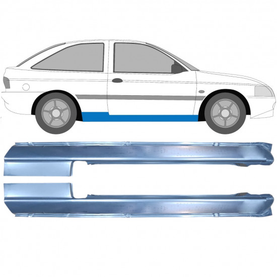 Panneau de réparation du seuil pour Ford Escort 1995-2000 / Gauche+Droit / Ensemble 9502