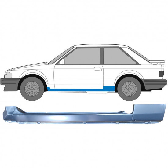 Panneau de réparation du seuil pour Ford Escort 1980-1986 / Gauche 6613