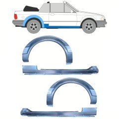 Réparation bas de caisse + passage de roue arrière pour Ford Escort 1986-1990 / CABRIO / Ensemble 12588
