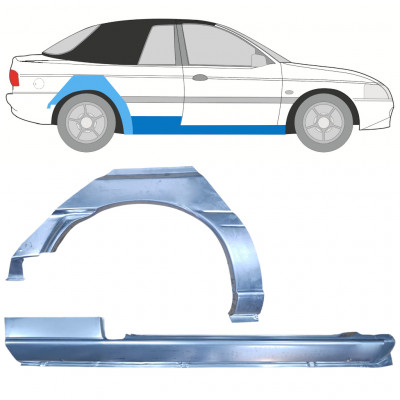 FORD ESCORT 1990-2000 CABRIO SEUIL + PASSAGE DE ROUE ARRIÈRE / SET / DROIT