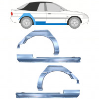 Réparation bas de caisse + passage de roue arrière pour Ford Escort 1990-2000  CABRIO / Ensemble 12591