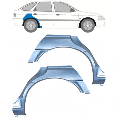 Panneau de réparation arc d'aile arrière pour Ford Escort 1995-2000 / Gauche+Droit / Ensemble 9776