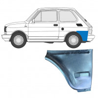 Panneau de réparation arc d'aile arrière inférieur pour Fiat 126p 1985-1994 / Gauche 7582