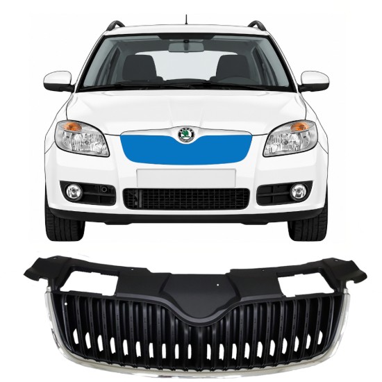 Grille de calandre pour Skoda Fabia II 2007-2010 7523