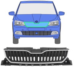 Grille de calandre pour Skoda Fabia 2014-2018 / Ensemble 7543