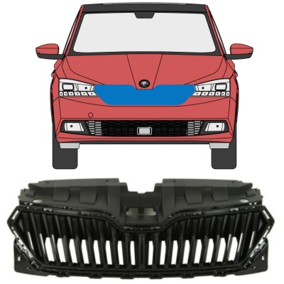 Grille de calandre pour Skoda Fabia 2018-2021 16214