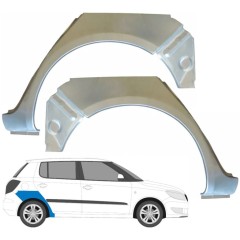 Panneau de réparation arc d'aile arrière pour Skoda Fabia II 2007-2015 / Gauche+Droit / Ensemble 9478