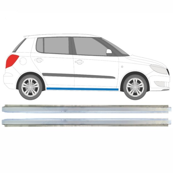 Réparation bas de caisse intérieur pour Skoda Fabia II 2007-2015 / Gauche+Droit / Ensemble 16893