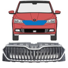 Grille de calandre pour Skoda Fabia 2018-2021 / Ensemble 7545
