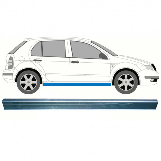 Réparation bas de caisse pour Skoda Fabia 1999-2007 / Gauche = Droite (symétrique) 8595