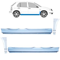 Panneau de réparation du seuil + panneau de réparation de l'aile avant pour Skoda Fabia I 1999-2007 / Ensemble 11169