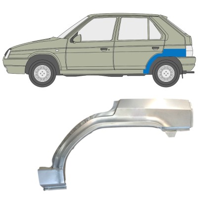 Panneau de réparation arc d'aile arrière pour Skoda Favorit 1989-1995 / Gauche 14883