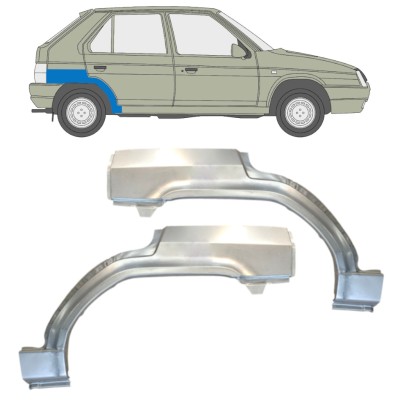 Panneau de réparation arc d'aile arrière pour Skoda Favorit 1989-1995 / Gauche+Droit / Ensemble 14884