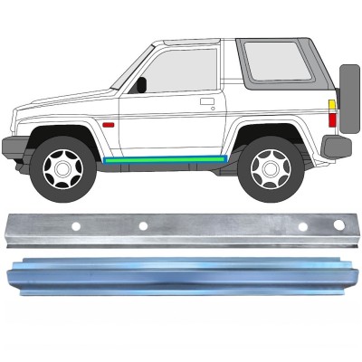 Réparation bas de caisse intérieur + extérieur pour Daihatsu Feroza Rocky Fourtrak 1984-1993 / Gauche / Ensemble 17014