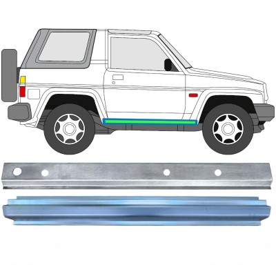 Réparation bas de caisse intérieur + extérieur pour Daihatsu Feroza Rocky Fourtrak 1984-1993 / Droite / Ensemble 17013