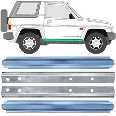 Réparation bas de caisse intérieur + extérieur pour Daihatsu Feroza Rocky Fourtrak 1984-1993 / Gauche+Droit / Ensemble 17015