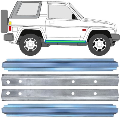 Réparation bas de caisse intérieur + extérieur pour Daihatsu Feroza Rocky Fourtrak 1984-1993 / Gauche+Droit / Ensemble 17015