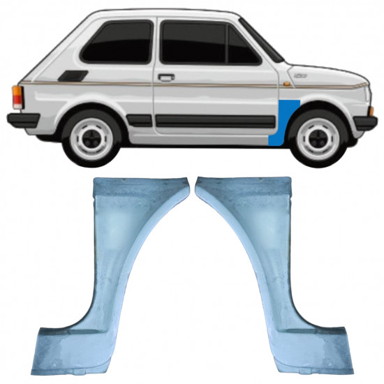 Panneau de réparation de l’aile avant pour Fiat 126p 1972-1994 / Ensemble 11219