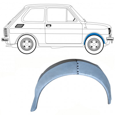 Panneau de réparation de l'aile avant intérieure pour Fiat 126p 1972-1978 / Droite 10215