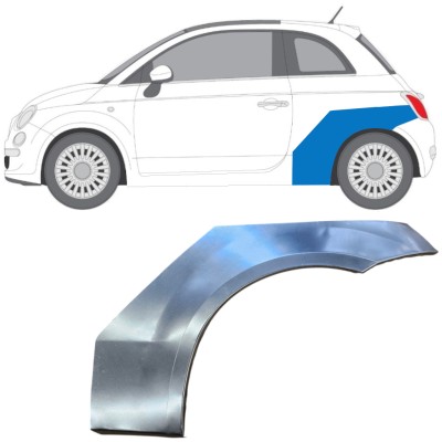 Panneau de réparation arc d'aile arrière pour Fiat 500 2007-2018 / Gauche 16072